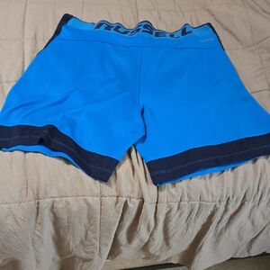 Russell Athletic Blue and Black Athletic Shorts Moisture-Wicking